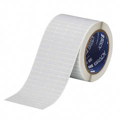 Label Maker Label: Silver, Metallized Polyester, 3/4" OAW, 10,000 per Roll