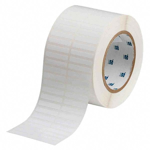 Label Maker Label: White, Polyester, 10,000 per Roll