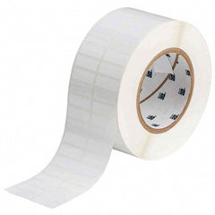 Label Maker Label: White, Polyester, 10,000 per Roll