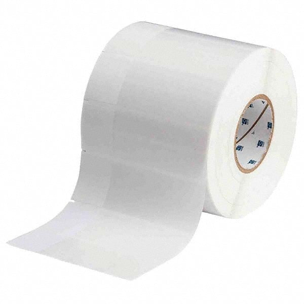 Label Maker Label: Clear & White, Vinyl, 2,000 per Roll