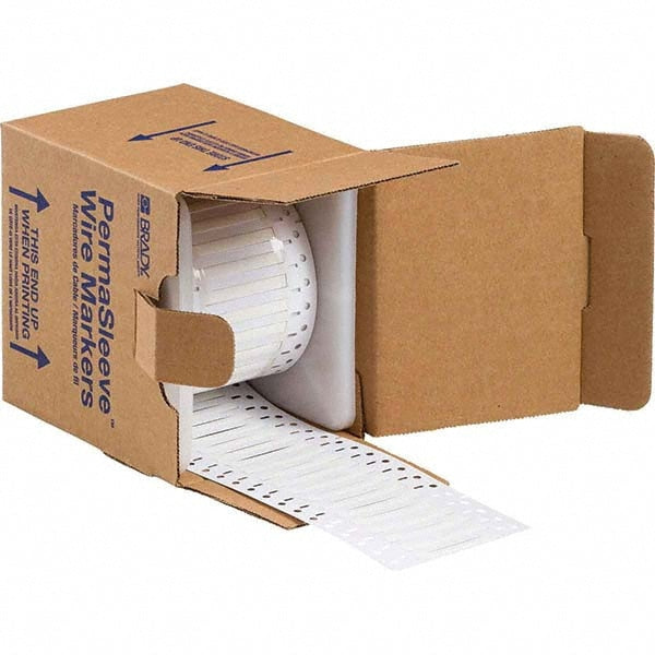 Label Maker Label: White, Polyolefin, 500 per Roll