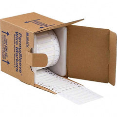 Label Maker Label: White, Polyolefin, 500 per Roll