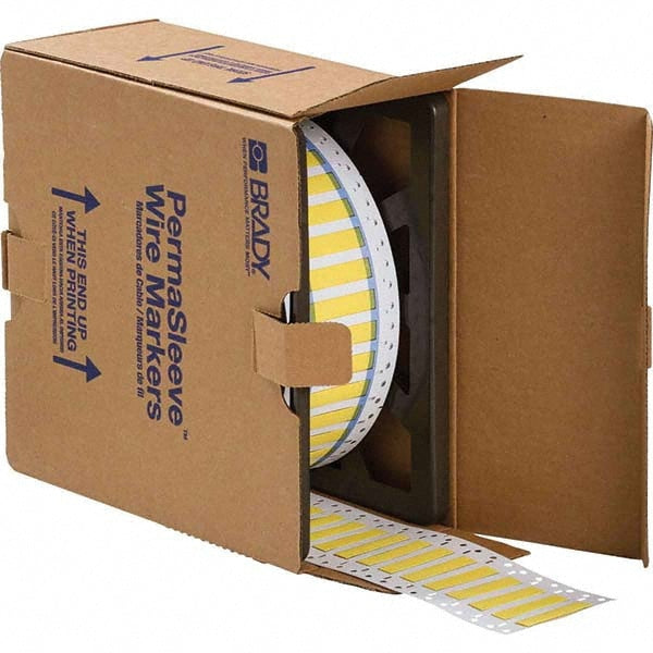 Label Maker Label: Yellow, Polyolefin, 2,500 per Roll