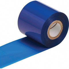 Printer Ribbon: 2.36" Wide, 984' Long, Blue, Resin