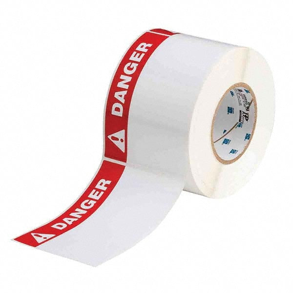 Label Maker Label: White, Polyester, 500 per Roll