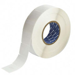 Label Maker Label: Clear & White, Vinyl, 1-3/4" OAW, 2,500 per Roll