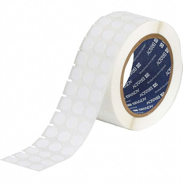 Label Maker Label: White, Polyester, 3,000 per Roll