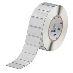 Label Maker Label: Silver, Polyester, 500 per Roll