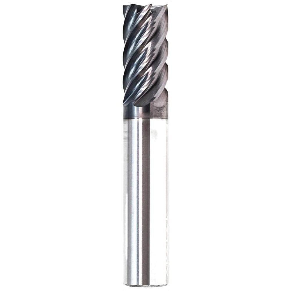 Corner Radius End Mill: 3/8" Dia, 5/8" LOC, 0.0300" Radius, 7 Flute, Solid Carbide