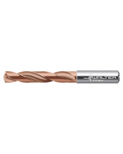 ‎3/16″ Dia. × 0.236″ Shank × 1-47/64″ Flute Length × 3-15/64″ OAL, 5xD, 140°, 2xD Flute, Coolant Thru, DIN 6537 L, Round Solid Carbide Drill