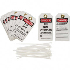 Do Not Operate Tag: 5-3/4" High, 3" Wide, Polyester, "DANGER"