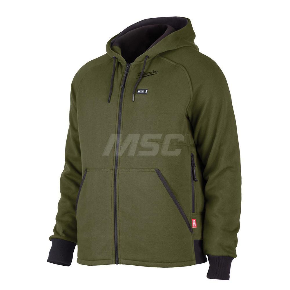 Work Hooded: Size 3X-Large, Polyester, Zipper Closure