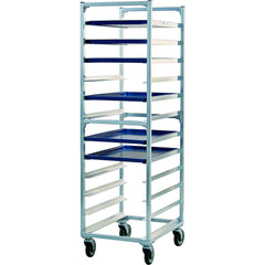 Bun Pan Rack Utility Cart: 26" Long, 20-3/8" Wide, Aluminum