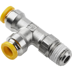 Push-to-Connect Tube x Tube x Male Fitting: Swivel Branch Tee, 10.00 mm OD