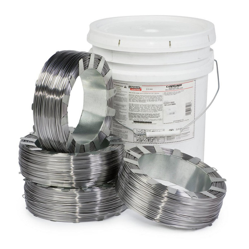 MIG Flux Core Welding Wire: 0.078" Dia, Steel Alloy