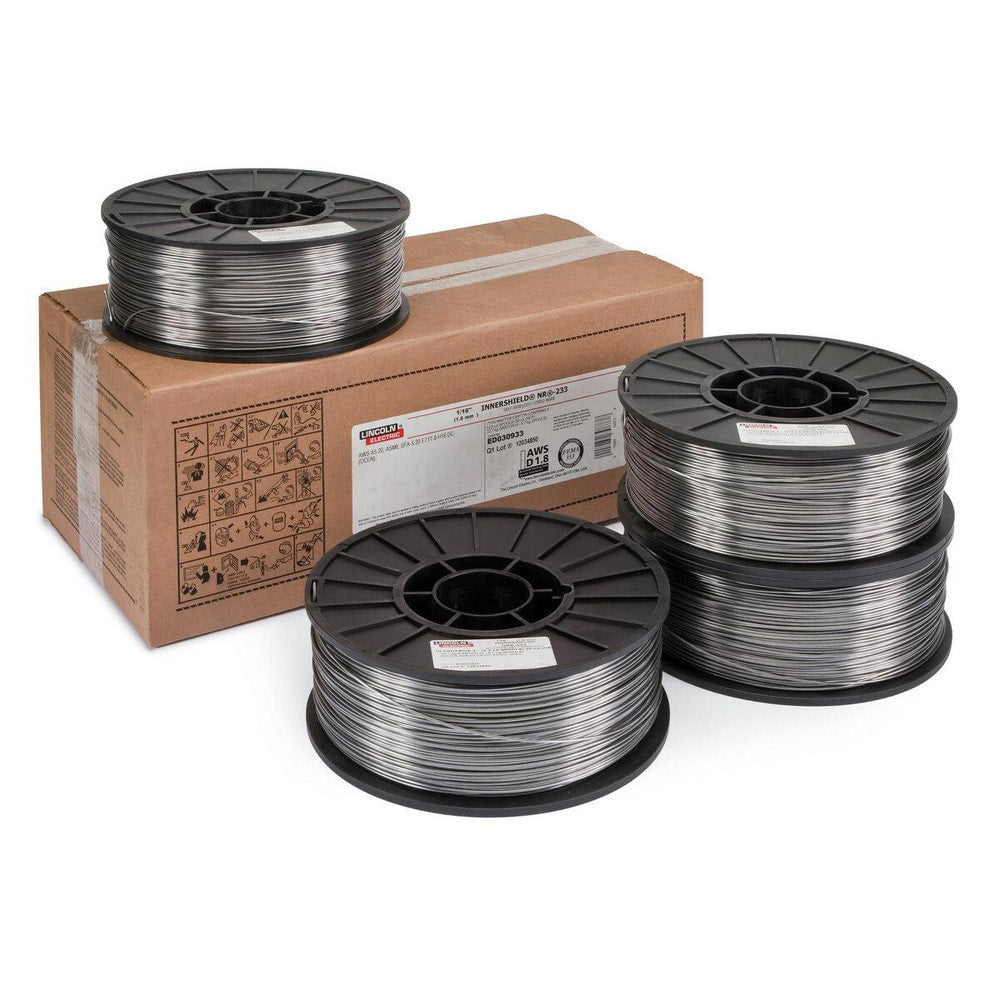 MIG Flux Core Welding Wire: 0.052" Dia, Steel Alloy