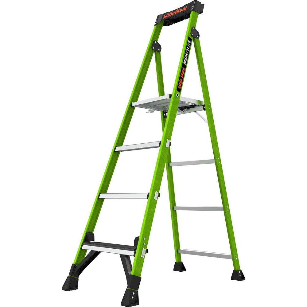 4 Step Fiberglass Foldable Step Ladder: Type IAA 375 lb Capacity 6' Height