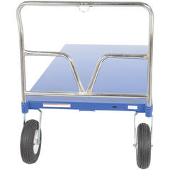 Pneumatic Tire Platform Cart: 18" High, 100-1/2" Long, 24" Wide