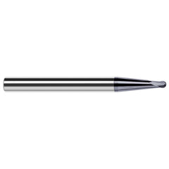 Ball End Mill: 0.0600" Dia, 0.0480" LOC, 2 Flute, Solid Carbide