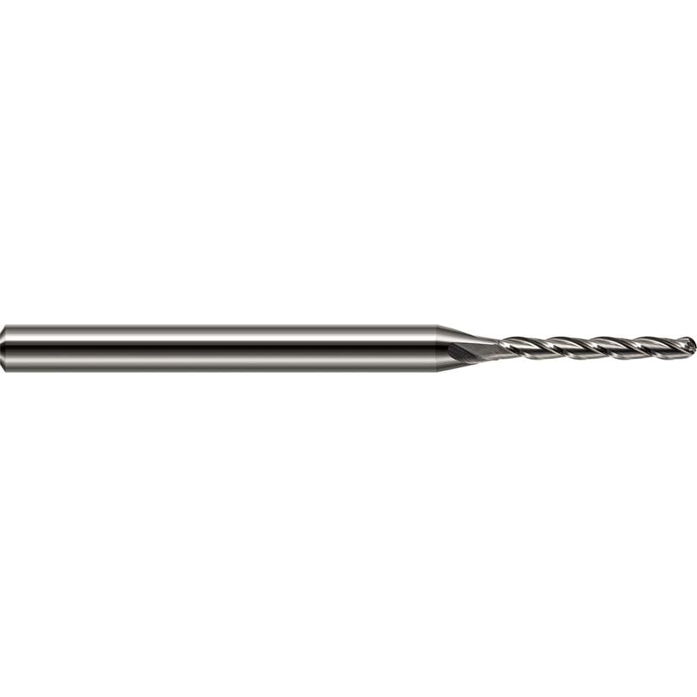 Ball End Mill: 0.0400" Dia, 0.3250" LOC, 4 Flute, Solid Carbide