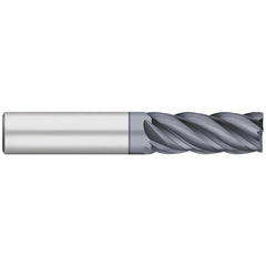 Corner Radius End Mill: 1/2" Dia, 1" LOC, 0.0600" Radius, 5 Flute, Solid Carbide