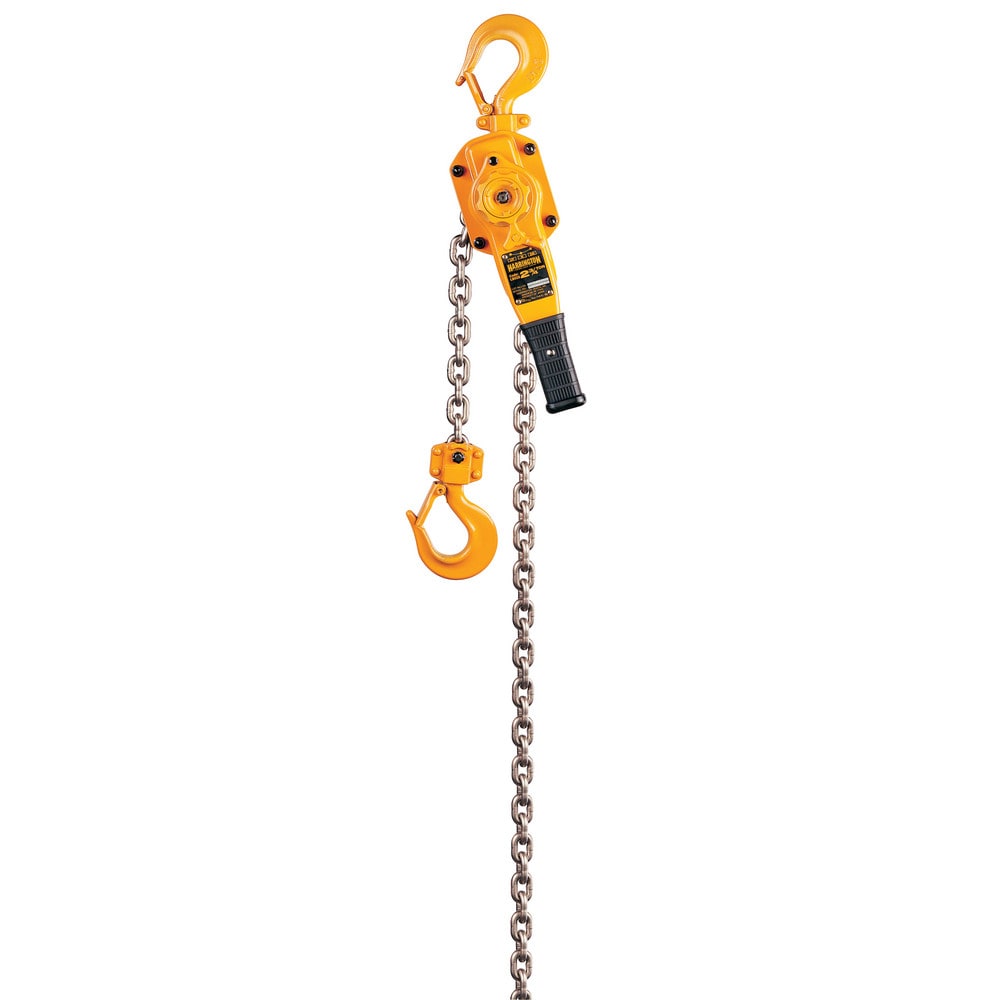 Manual Lever Hoist: 5500 lb Capacity, 15' Max Lift