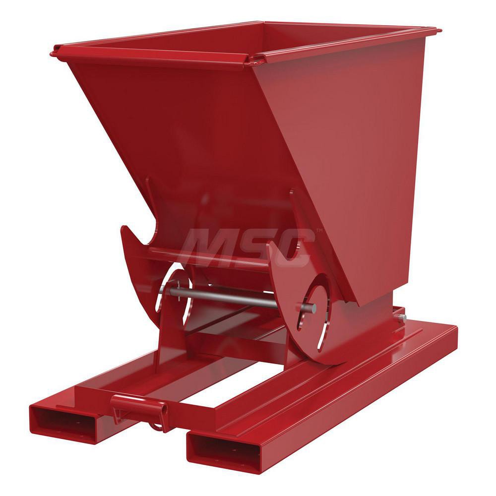 Stationary Tilt Hopper: 4,000 lb Capacity, 26" Wide, 53" Long, 39" High