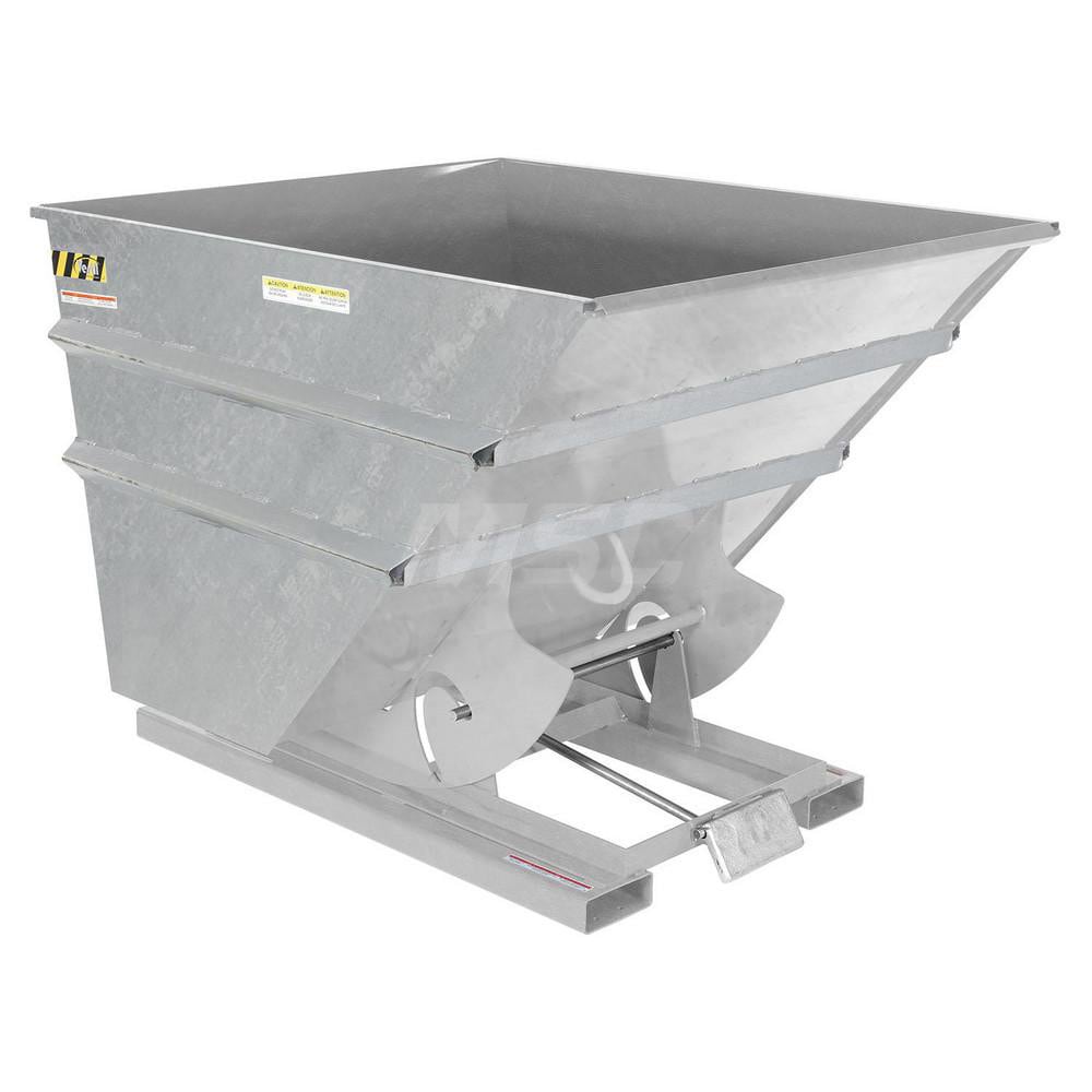 Stationary Tilt Hopper: 6,000 lb Capacity, 70" Wide, 68.38" Long, 51.75" High