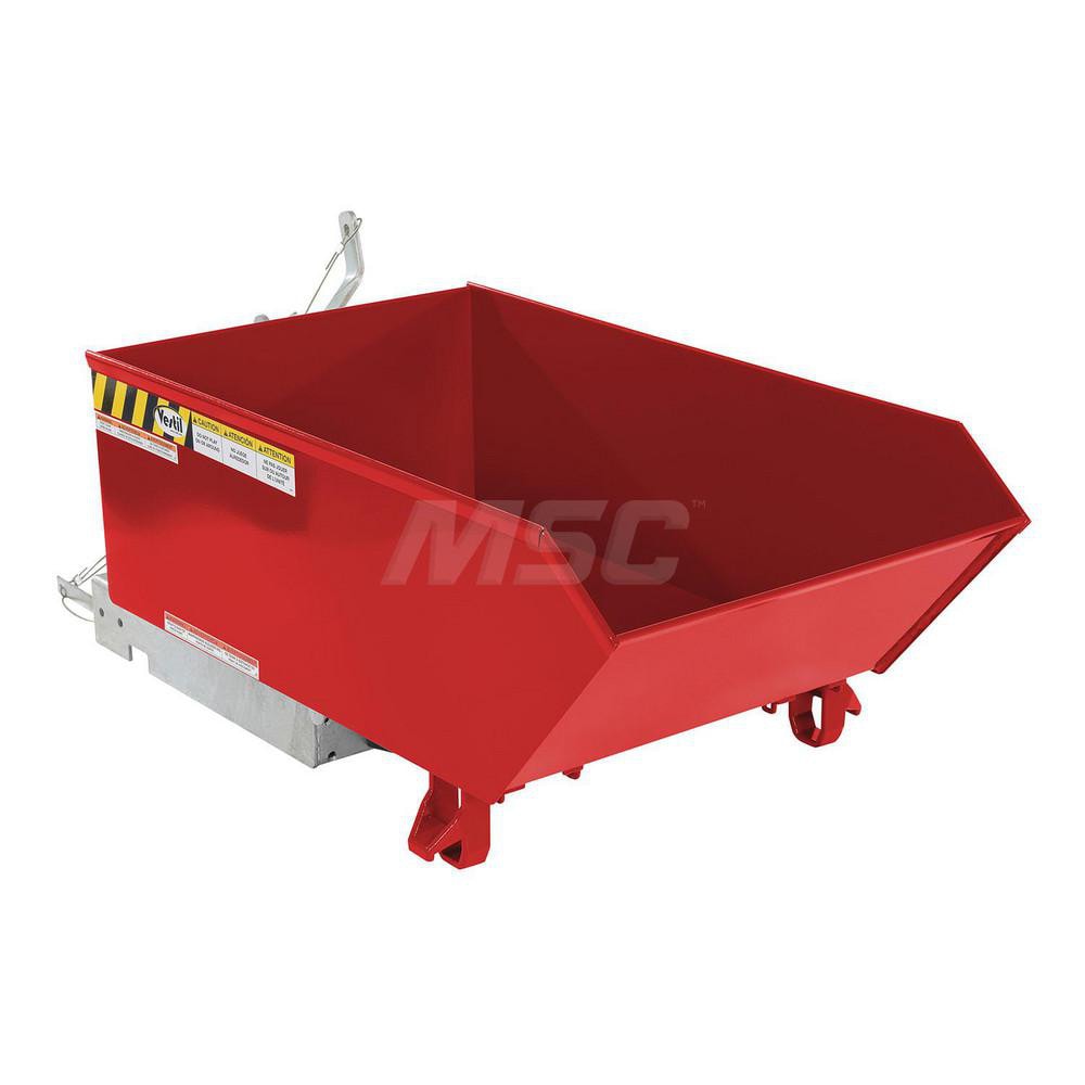 Stationary Tilt Hopper: 4,000 lb Capacity, 27" Wide, 46.13" Long, 21.375" High