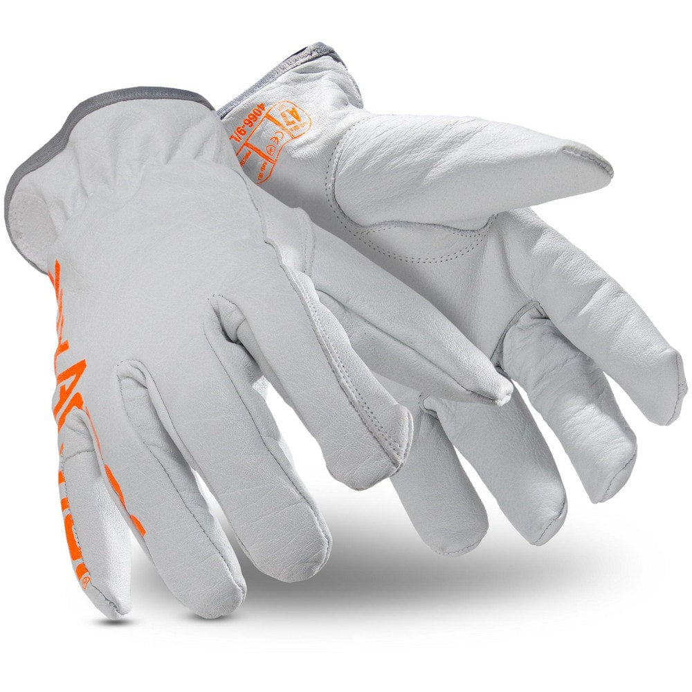 Cut, Puncture & Abrasion-Resistant Gloves: Chrome SLT 4066, ANSI Cut A7, ANSI Puncture 3, HPPE & Steel Lined, Buffalo Leather