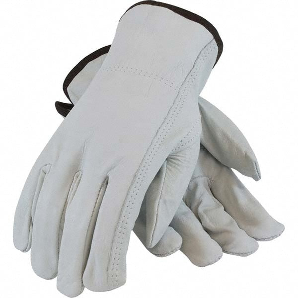 Work Gloves: PiP 68-163, Size Large, Split Cowhide Leather Lined, Split Cowhide, General Purpose