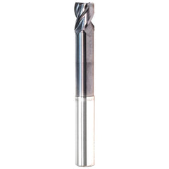 Corner Radius End Mill: 5/8" Dia, 3/4" LOC, 0.1200" Radius, 4 Flute, Solid Carbide