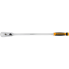 Ratchets; Tool Type: Ratchet; Drive Size: 0.5; Head Shape: Teardrop; Head Features: Reversible; Head Style: Flexible; Material: Alloy Steel; Finish: Polished Chrome; Overall Length (Inch): 24.0