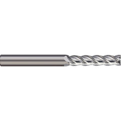 Roughing End Mill: 1/2" Dia, 4 Flute, Single End, Solid Carbide, Chipbreaker