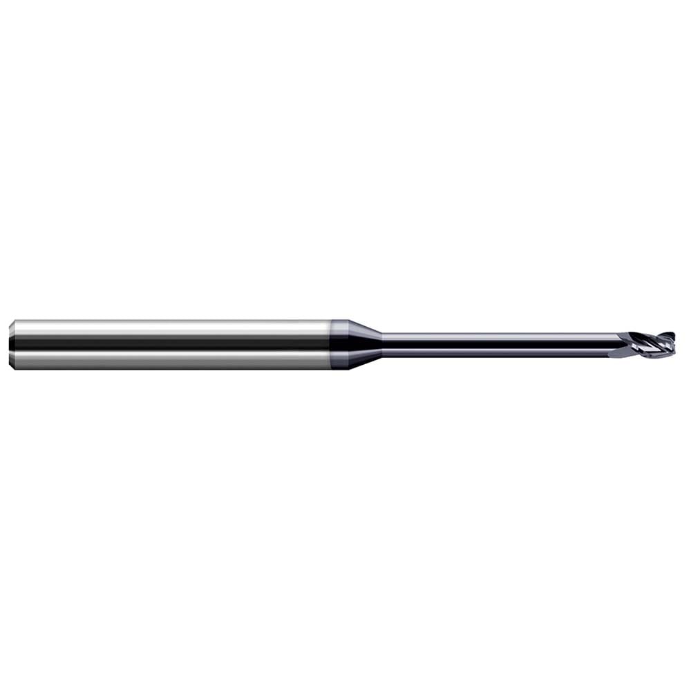 Corner Radius End Mill: 3/16" Dia, 9/32" LOC, 0.0600" Radius, 3 Flute, Solid Carbide