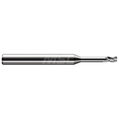 Corner Radius End Mill: 3/32" Dia, 0.139" LOC, 0.50 mm Radius, 3 Flute, Solid Carbide