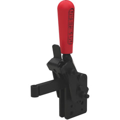 Manual Hold-Down Toggle Clamp: Vertical, 1575 lb Capacity, Solid Bar, Straight Base