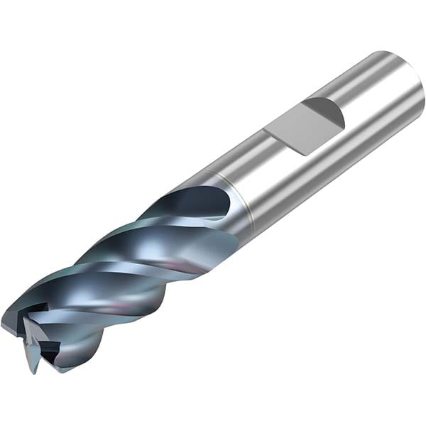 Corner Radius End Mill: 1/2" Dia, 1/2" LOC, 0.0300" Radius, 4 Flute, Solid Carbide