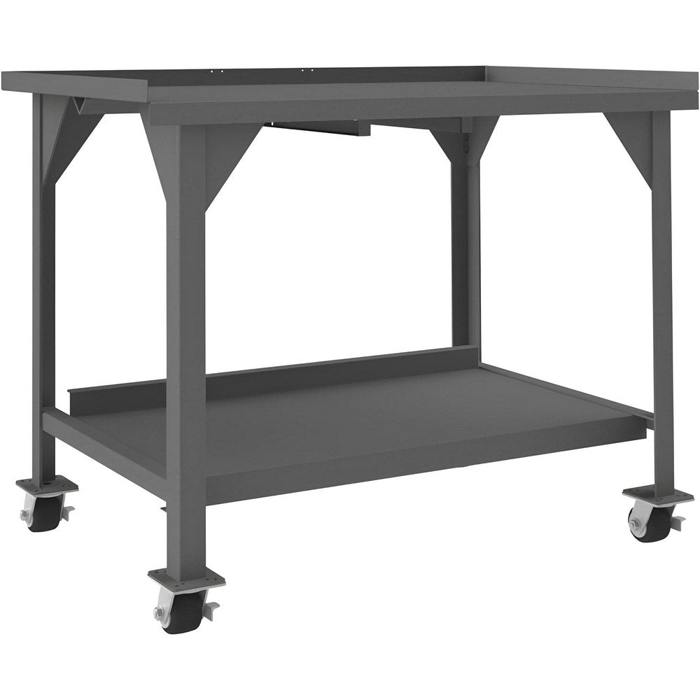 Mobile Work Benches; Type: Heavy-Duty Mobile Workbench; Bench Type: Heavy-Duty Mobile Workbench; Edge Type: Square; Depth (Inch): 30; Leg Style: Fixed; Load Capacity (Lb.