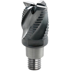 Roughing End Mill Heads; Mill Diameter (mm): 10.00; Pitch: Variable; Connection Type: Tapered, Threaded; Length of Cut (mm): 10.5000; End Type: Square; Material: Solid Carbide; Overall Length (mm): 16.0000