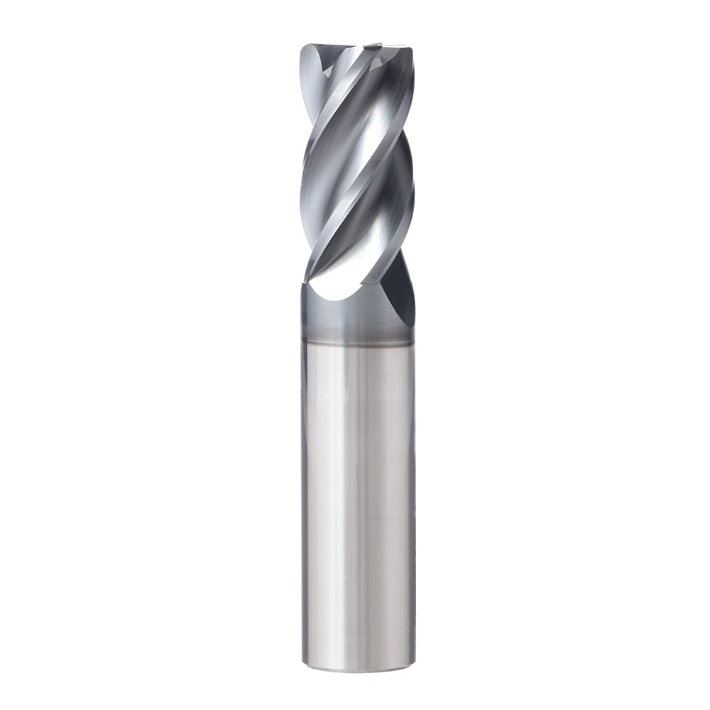 Corner Radius End Mill: 1/2" Dia, 2" LOC, 0.0300" Radius, 4 Flute, Solid Carbide