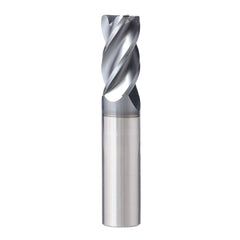 Corner Radius End Mill: 3/8" Dia, 1/2" LOC, 0.0600" Radius, 4 Flute, Solid Carbide