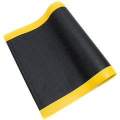 Anti-Fatigue Mat: 3' Length, 2' Wide, 3/8" Thick, Vinyl, Beveled Edge, Light-Duty