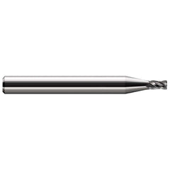 Corner Radius End Mill: 3/64" Dia, 1.80 mm LOC, 0.0050" Radius, 2 Flute, Solid Carbide