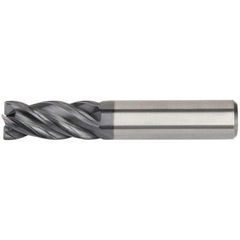 Square End Mill: 1/2" Dia, 1-1/2" LOC, 4 Flute, Solid Carbide