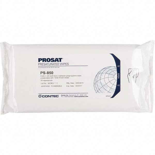 Clean Room Wipes: Pre-Moistened, 50 Ct