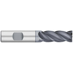 Corner Radius End Mill: 1/2" Dia, 1" LOC, 0.1200" Radius, 4 Flute, Solid Carbide