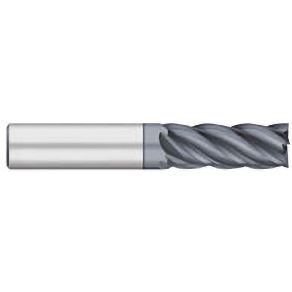 Square End Mill: 1/2" Dia, 1" LOC, 5 Flute, Solid Carbide