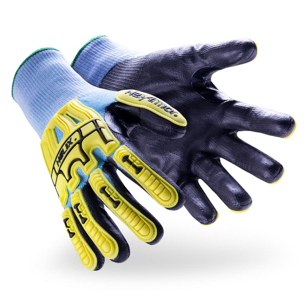 Cut, Puncture & Abrasion-Resistant Gloves: Helix Helix, Size Small, ANSI Cut A5, ANSI Puncture 4, Polyurethane, HPPE Blend