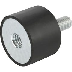 Vibration Isolators; Isolator Type: Plate/Stud; Insert Material: Stainless Steel; Isolator Material: Natural Rubber; Maximum Load Capacity: 29.23; Top Diameter: 15.00; Bottom Diameter: 15; Thread Size: M4; Overall Width: 1